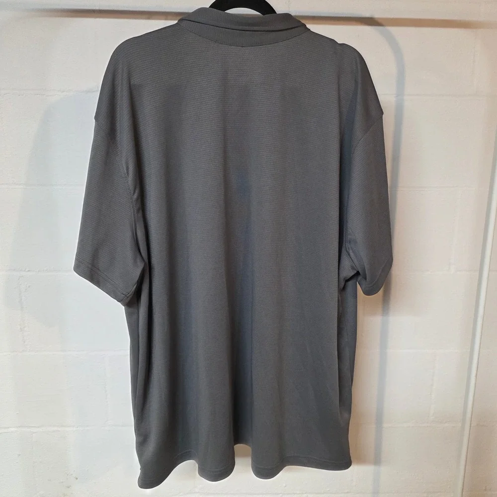CLEARANCE 💲6️⃣ Blue Mountain Men's Gray Ribbed Soft Polo 3XL Short Casual - Picture 6 of 6